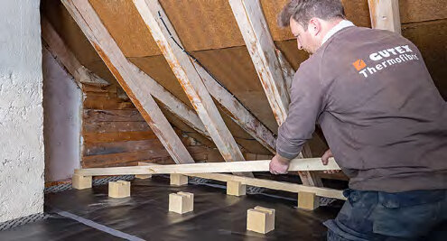 Base isolante con listelli di supporto inseriti 4 x 6 cm